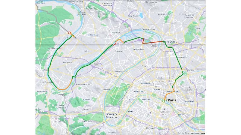 Voyage en métro pour Notre-Dame de Paris, avec la Seine et l'île de la Cité